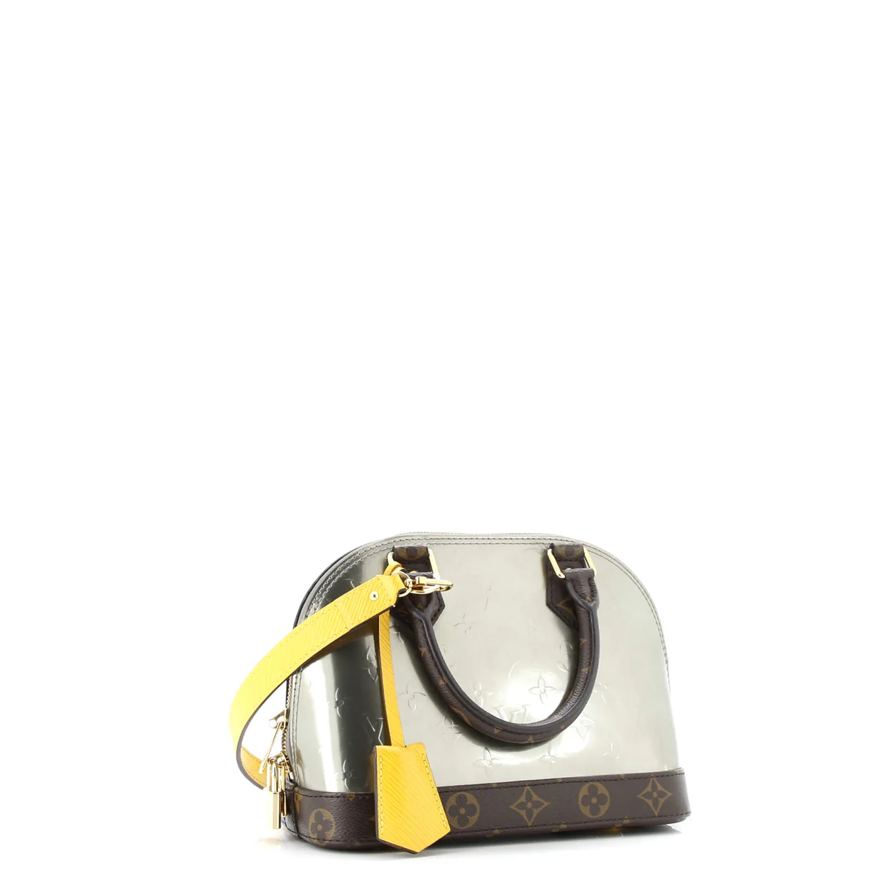 Alma Handbag Monogram Vernis with Monogram Canvas and Epi Leather BB - Deep Luxury