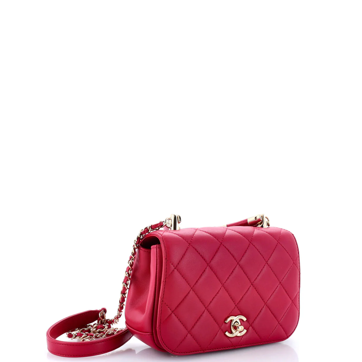 Carry Chic Flap Bag Quilted Lambskin Mini - Deep Luxury