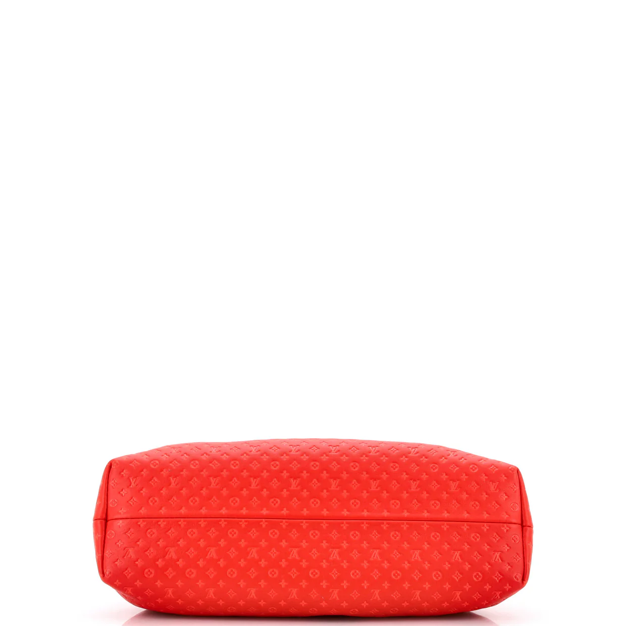 Top Handle Frame Clutch Nanogram Embossed Leather - Deep Luxury