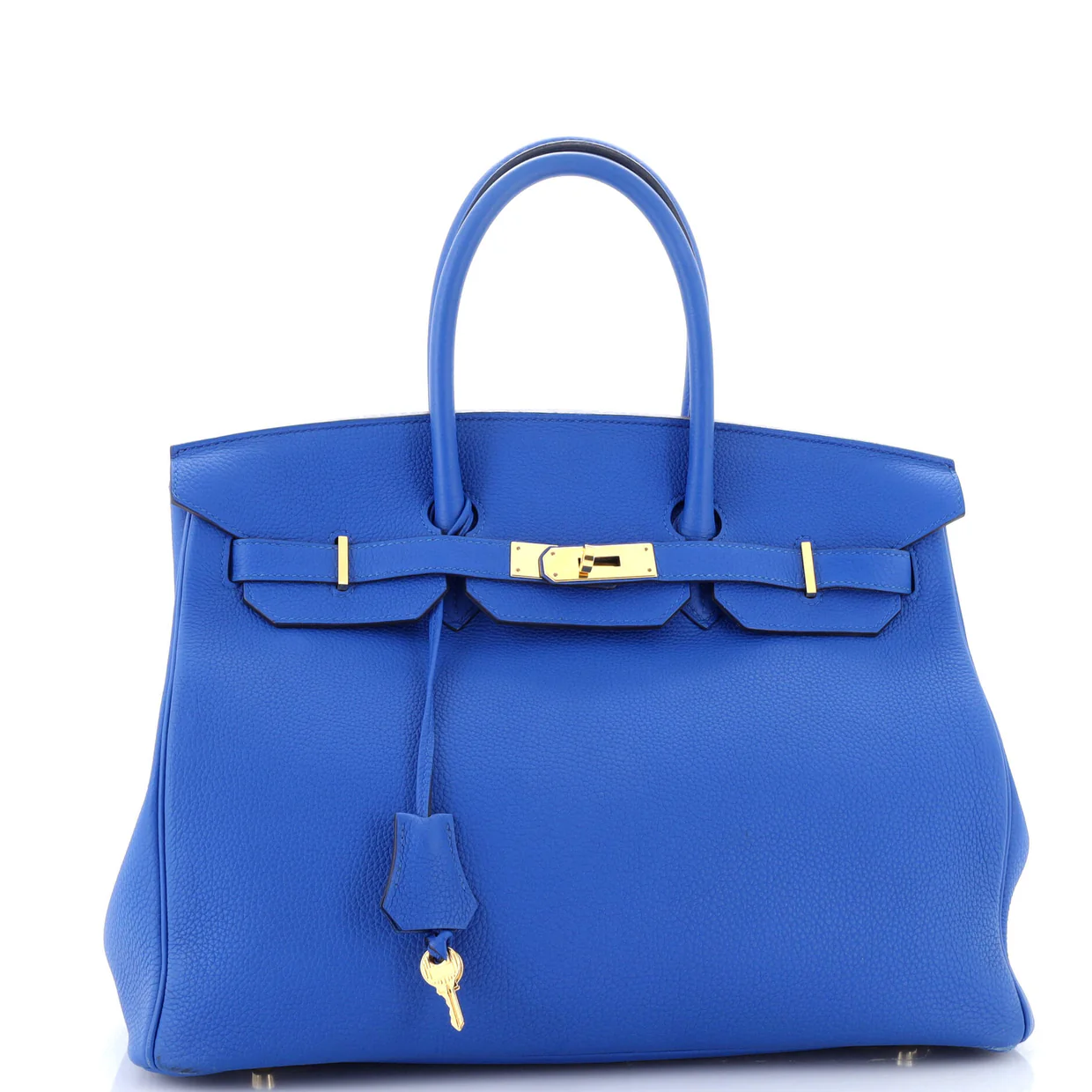 Birkin Handbag Bleu Zellige Togo with Gold Hardware 35 - Deep Luxury
