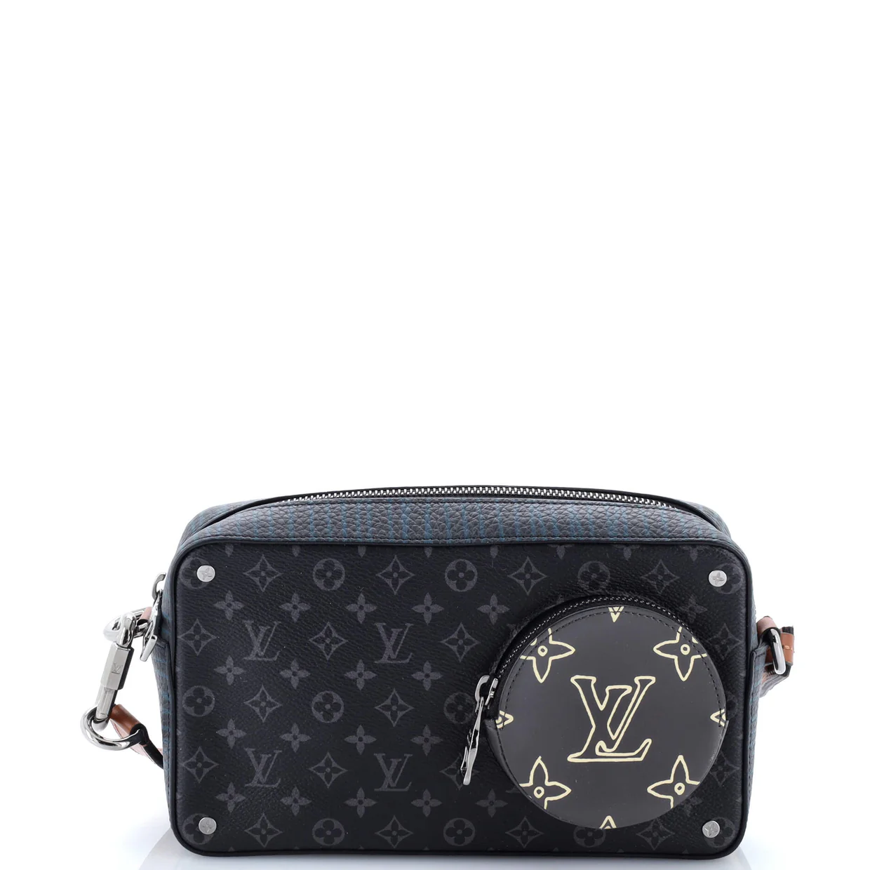 Volga On Strap Bag Monogram Eclipse Canvas with Monogram Leather - Deep Luxury