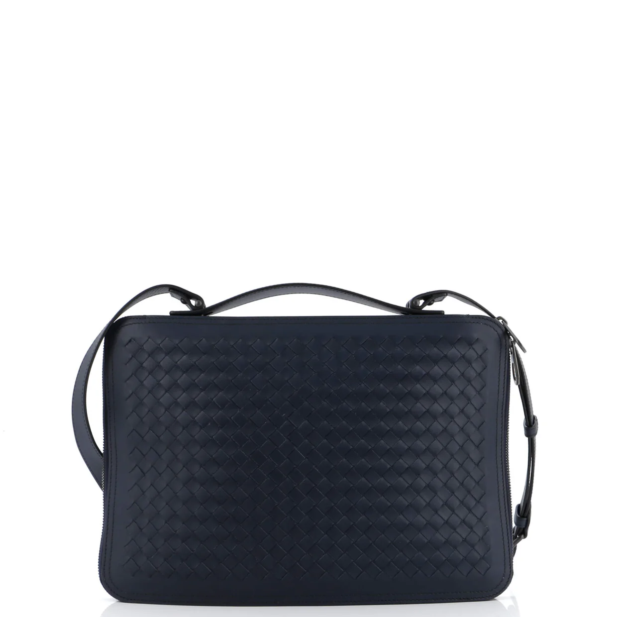 Slim Zip Around Briefcase Intrecciato Nappa - Deep Luxury
