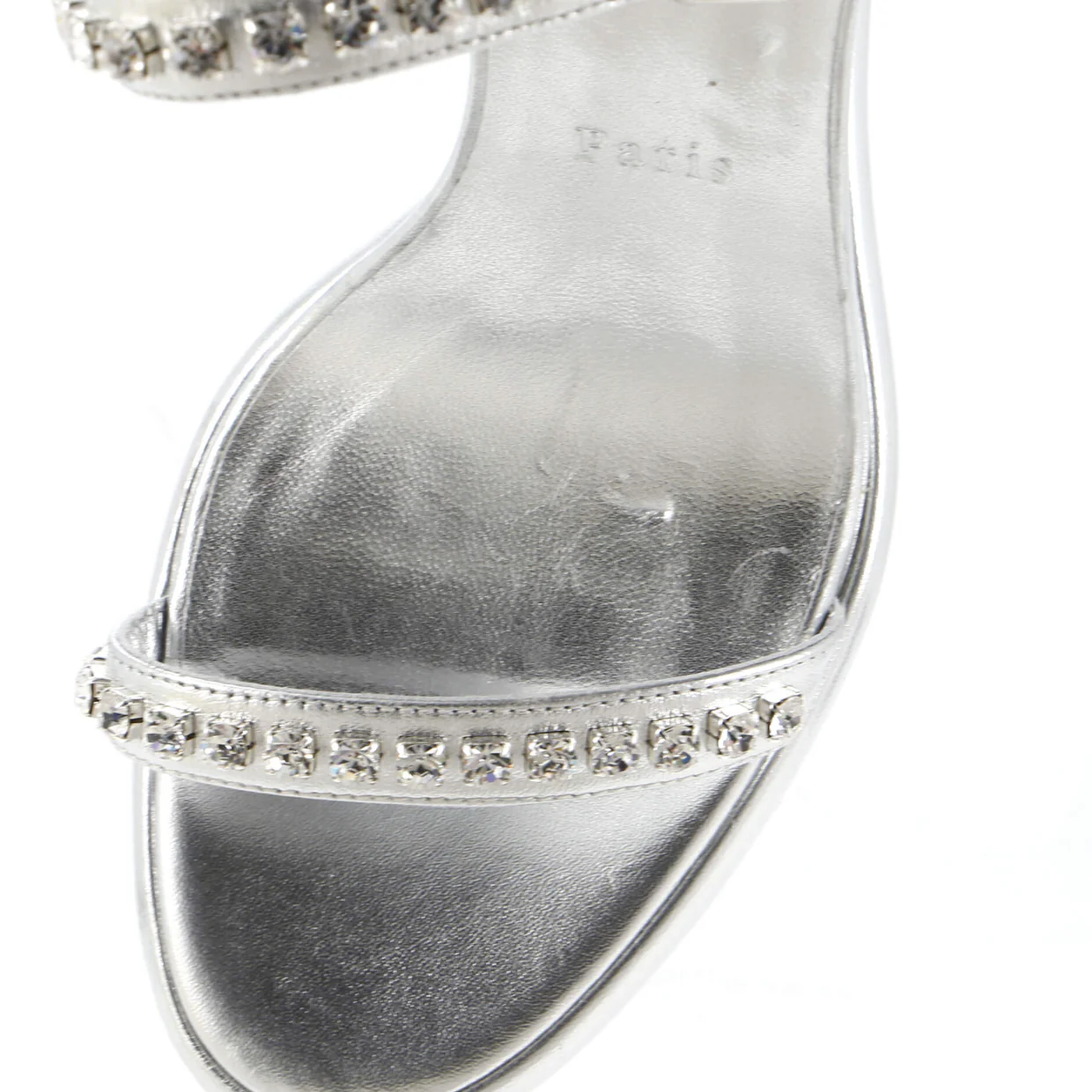Women's Pyrastrass Wedge Sandals Leather with Crystal Embellished Details 110 - Deep Luxury