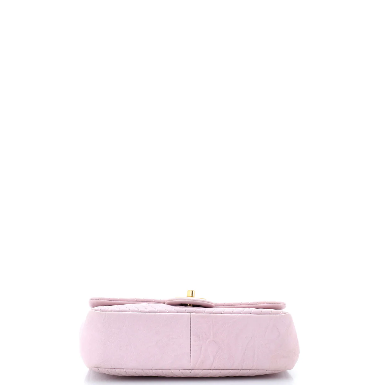 Medallion Charm Flap Bag Chevron Calfskin Small - Deep Luxury