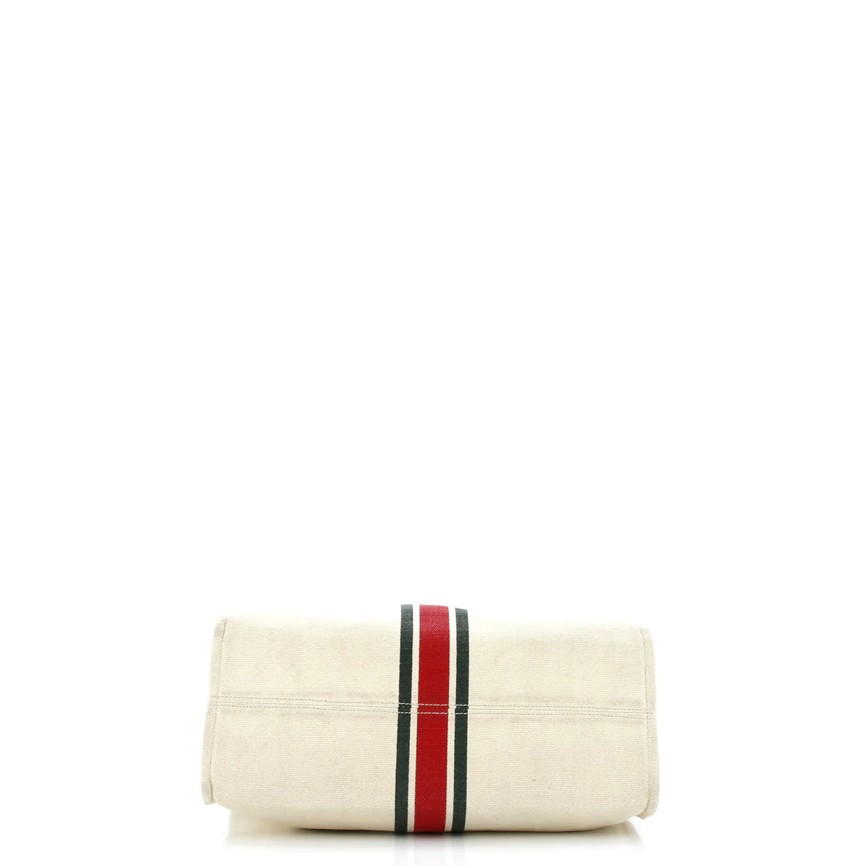 Foldable Web Tote Canvas with Leather Small - Deep Luxury