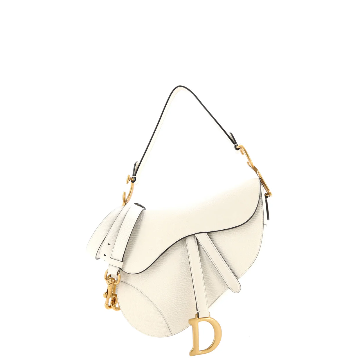 Saddle Handbag with Strap Leather Medium - Deep Luxury