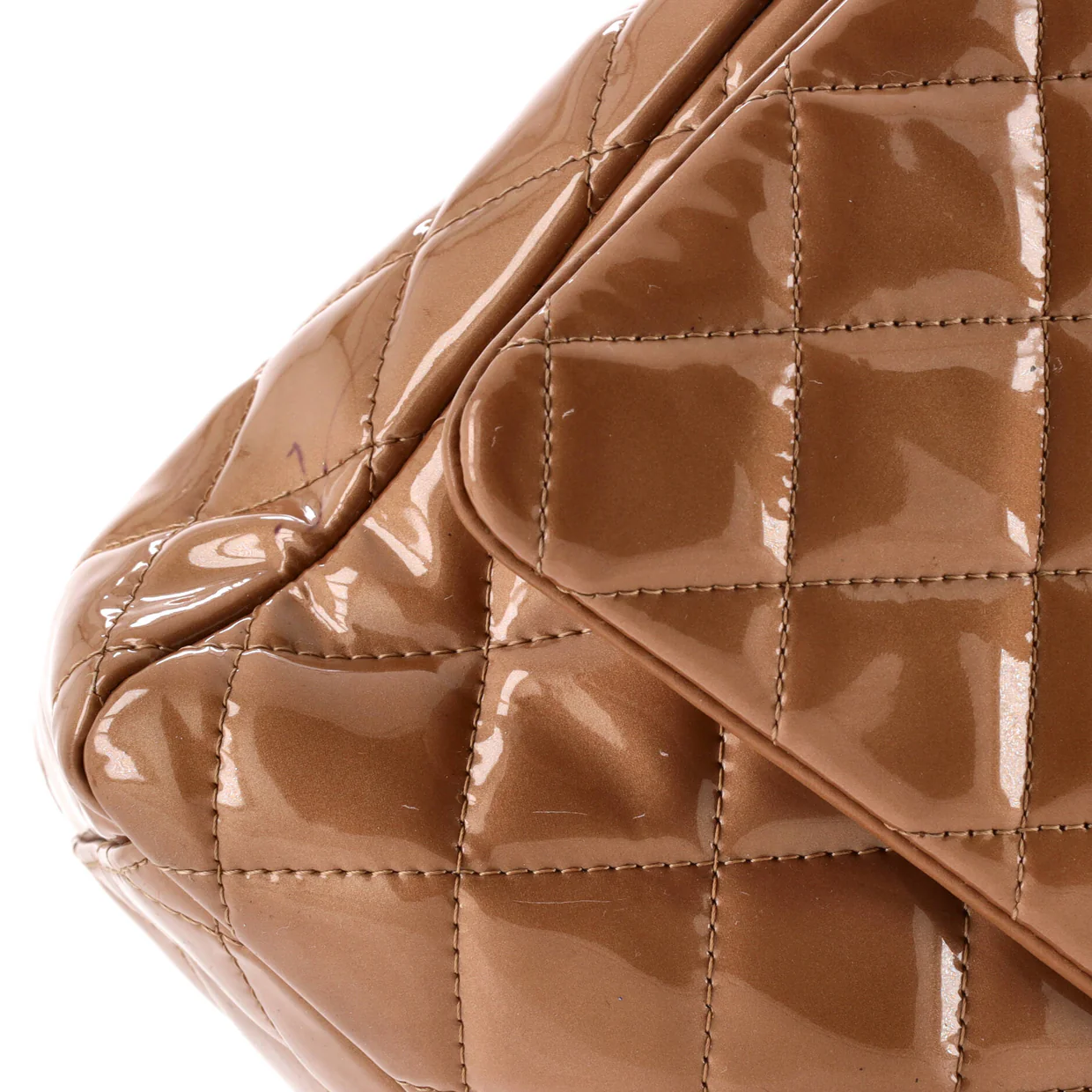 Classic Double Flap Bag Quilted Patent Maxi - Deep Luxury