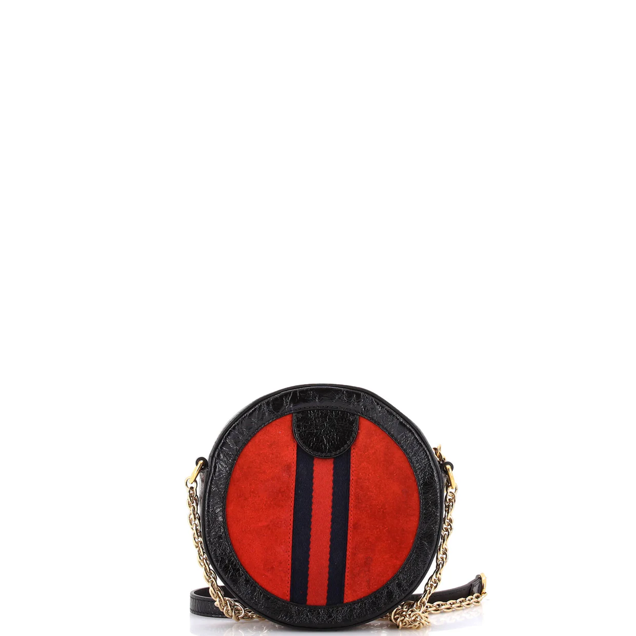 Ophidia Round Shoulder Bag Suede Mini - Deep Luxury