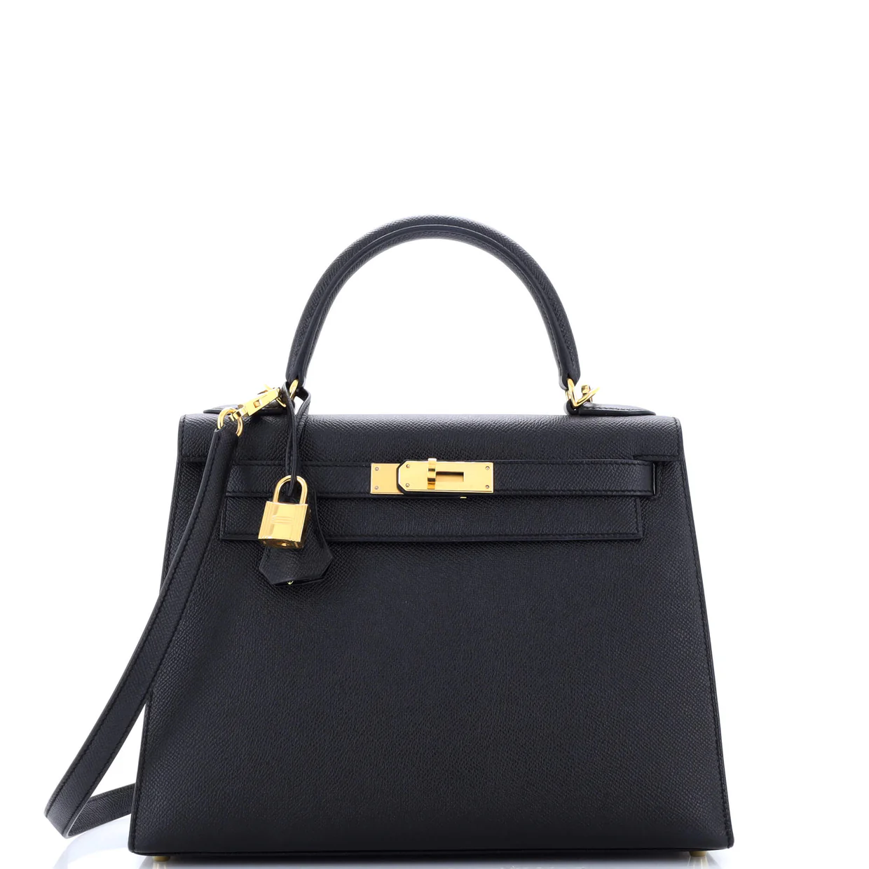 Kelly Handbag Noir Epsom with Gold Hardware 28 - Deep Luxury
