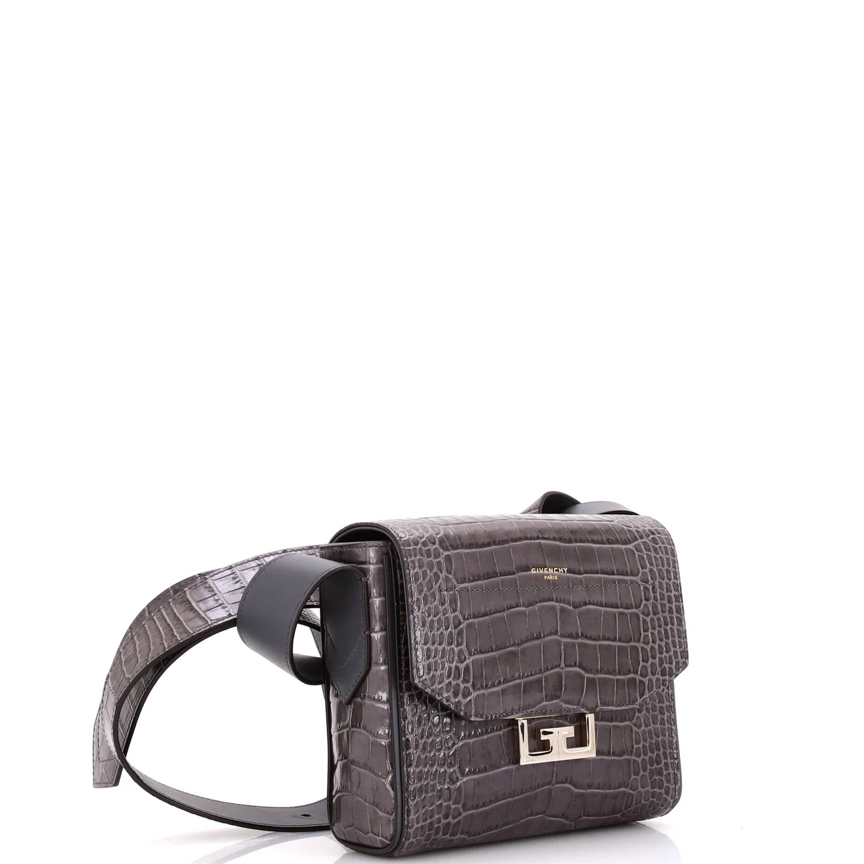 Eden Handbag Crocodile Embossed Leather Medium - Deep Luxury