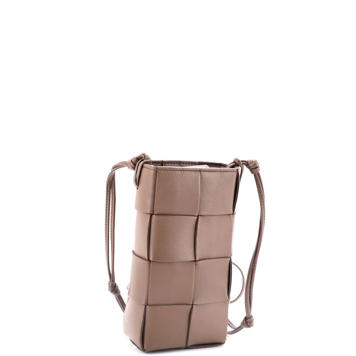 Cassette Phone Holder Crossbody Bag Maxi Intrecciato Leather - Deep Luxury