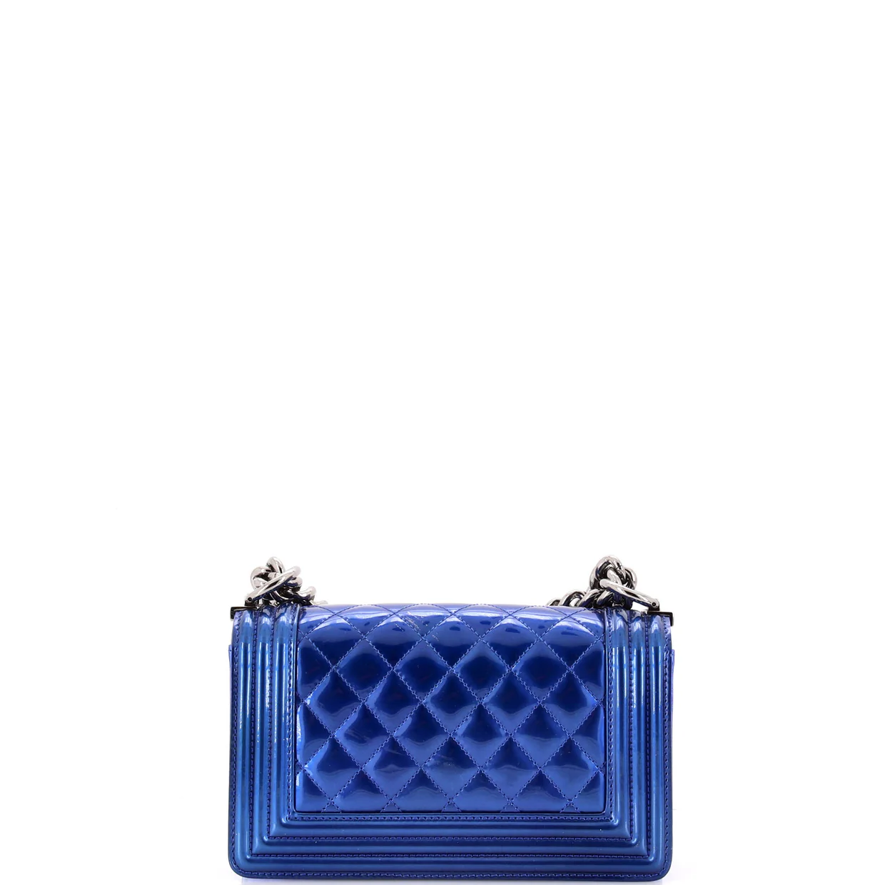 Boy Flap Bag Quilted Patent Small - Deep Luxury
