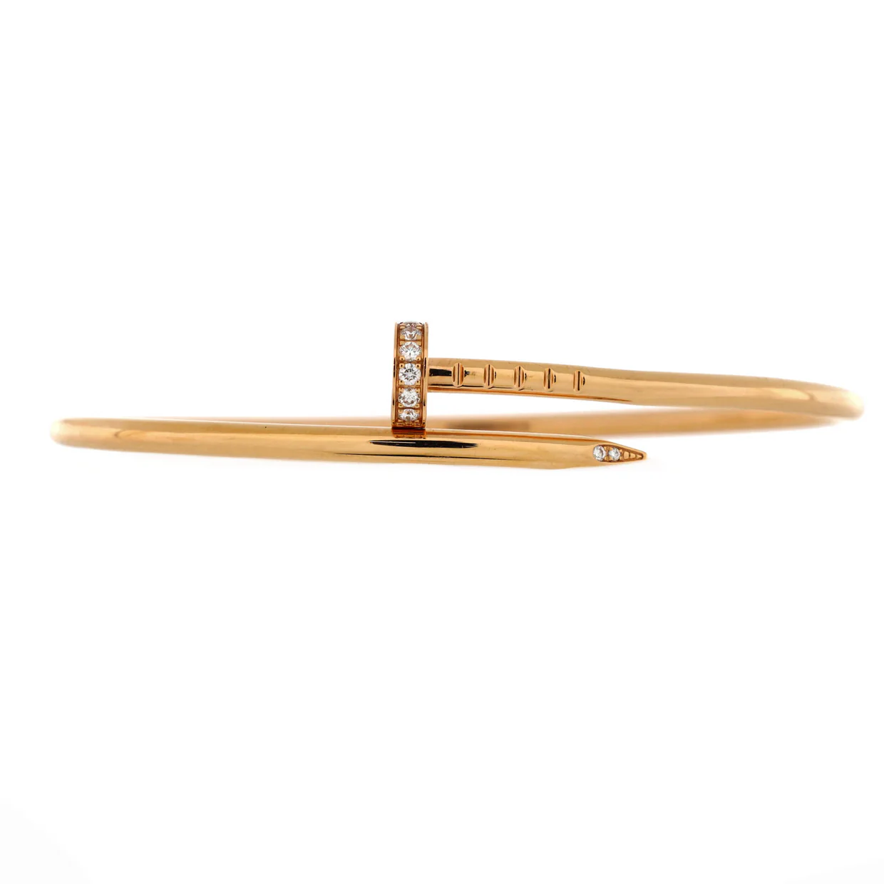 Juste un Clou Bracelet 18K Rose Gold with Diamonds Small - Deep Luxury