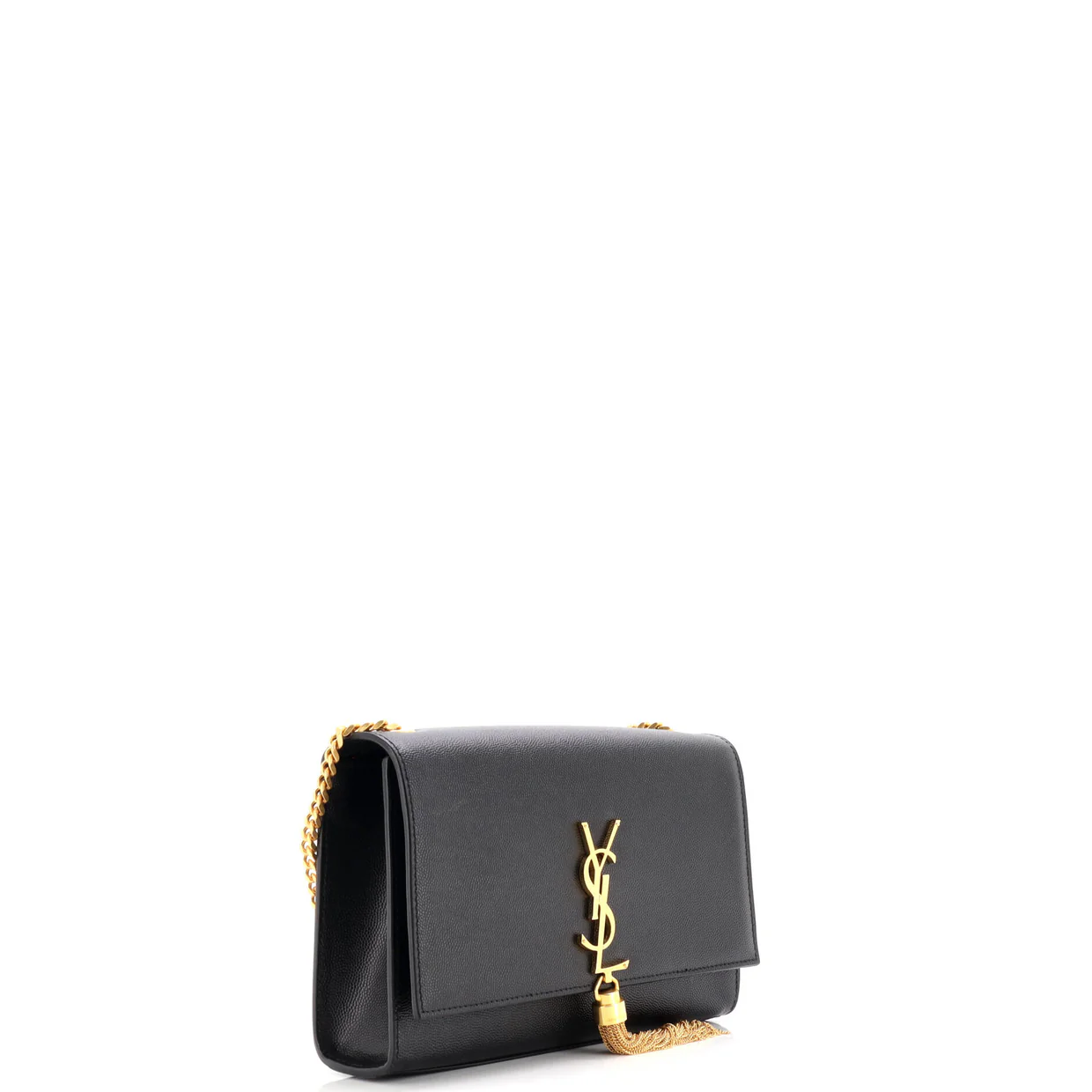 Classic Monogram Tassel Crossbody Bag Grainy Leather Small - Deep Luxury