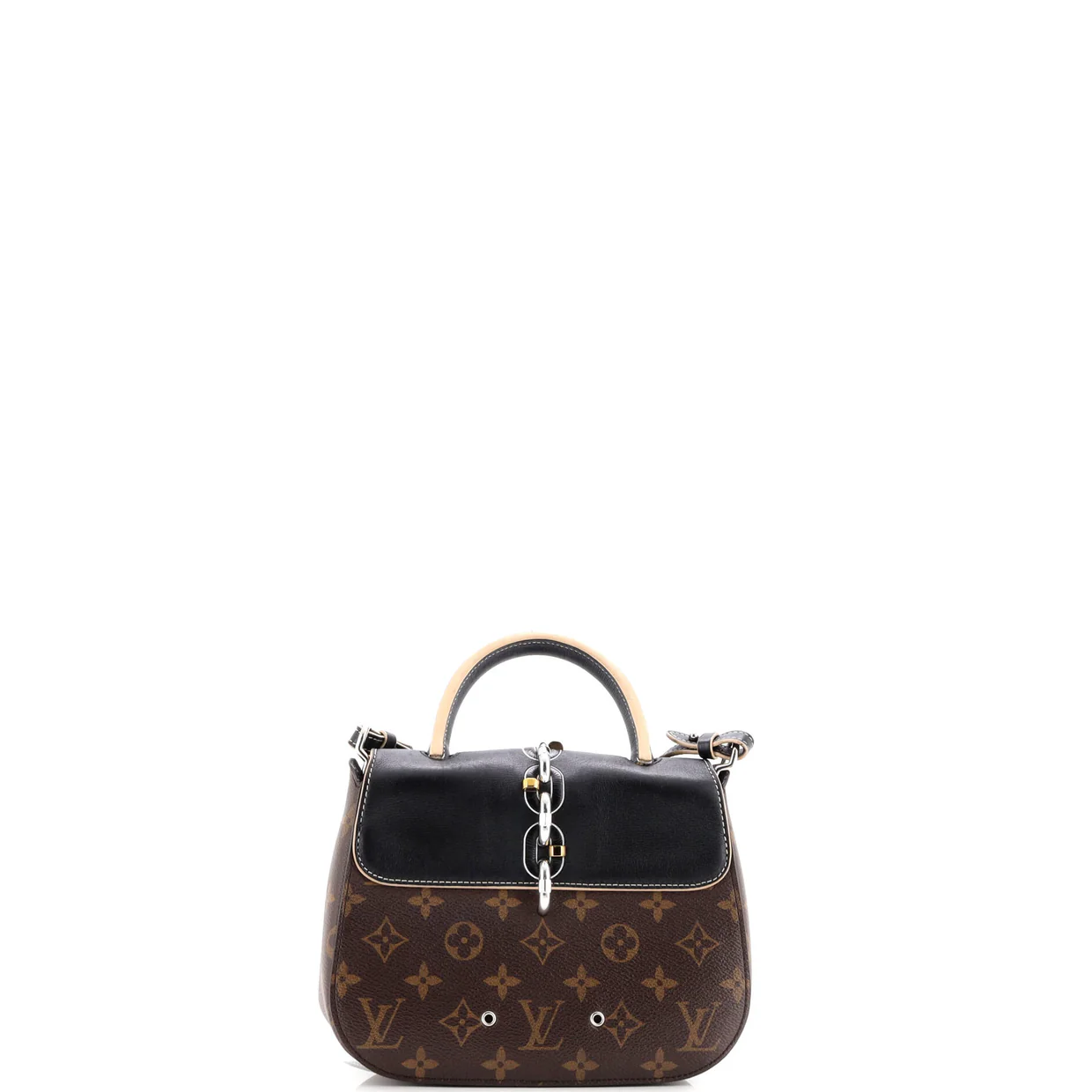 Chain It Handbag Monogram Canvas with Leather PM - Deep Luxury