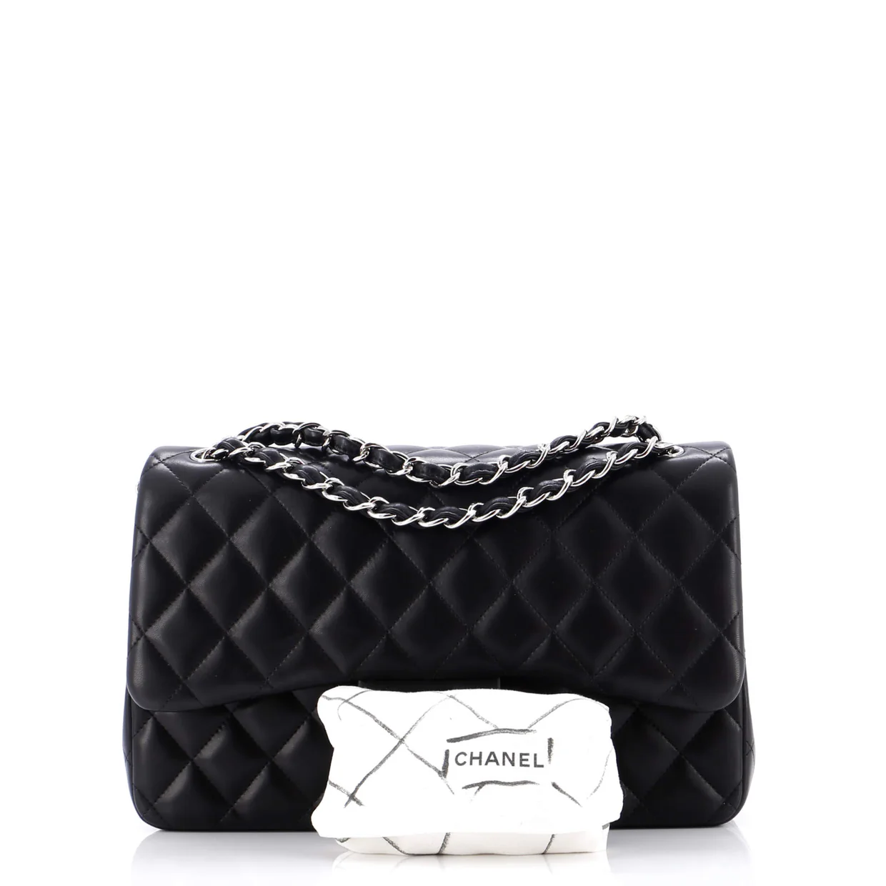 Classic Double Flap Bag Quilted Lambskin Jumbo - Deep Luxury