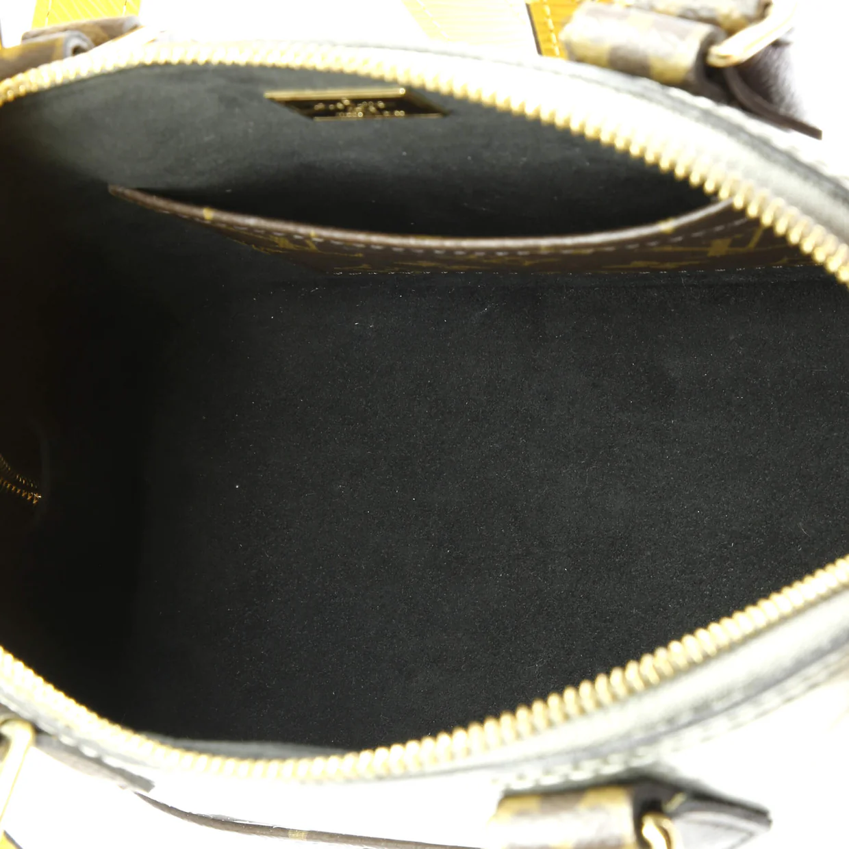 Alma Handbag Limited Edition Metallic Monogram Vernis and Monogram Canvas BB - Deep Luxury
