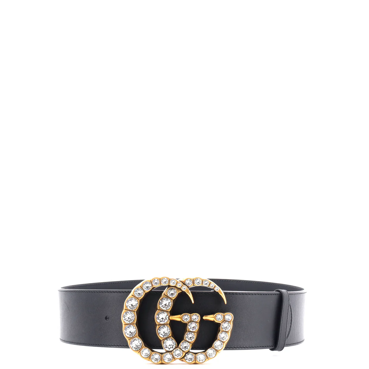 Crystal GG Marmont Belt Leather Extra Wide - Deep Luxury
