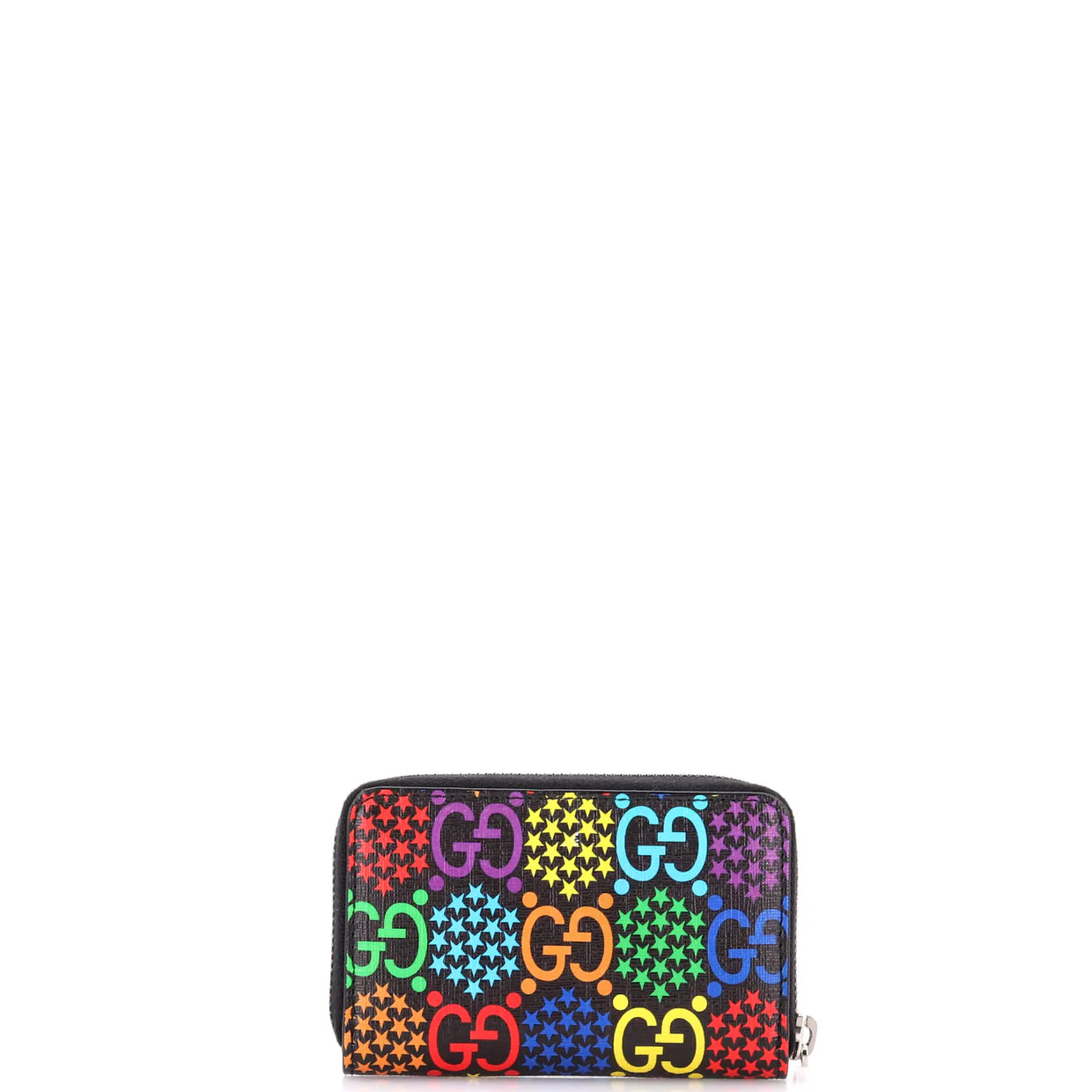 Zip Around Card Case Psychedelic Print GG Coated Canvas - Deep Luxury