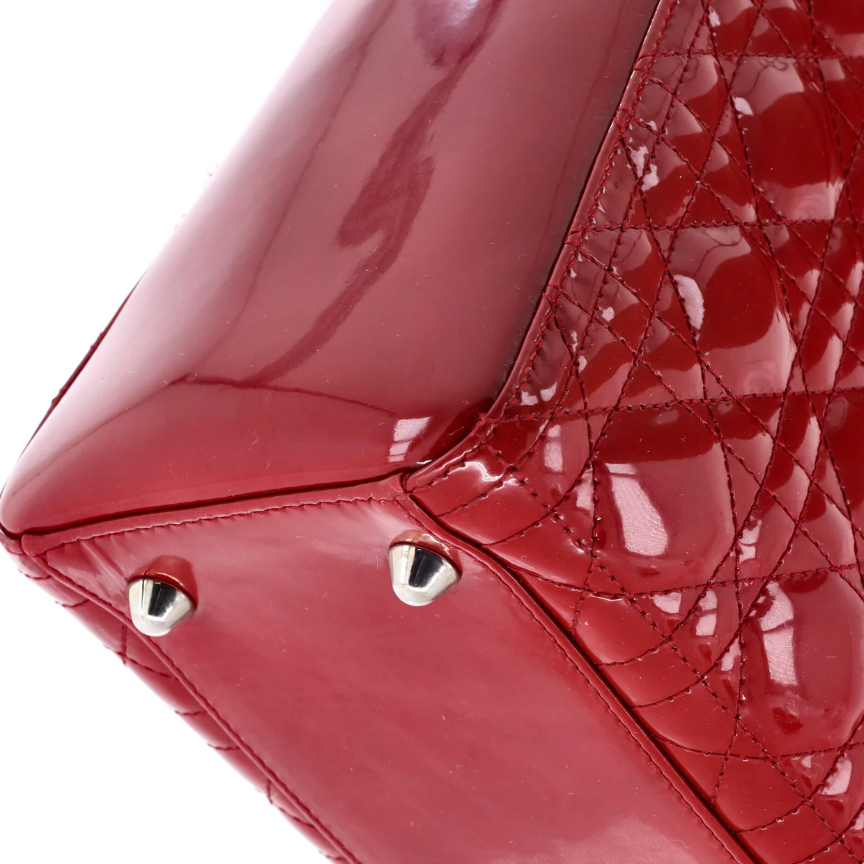 Lady Dior Bag Cannage Quilt Patent Large - Deep Luxury
