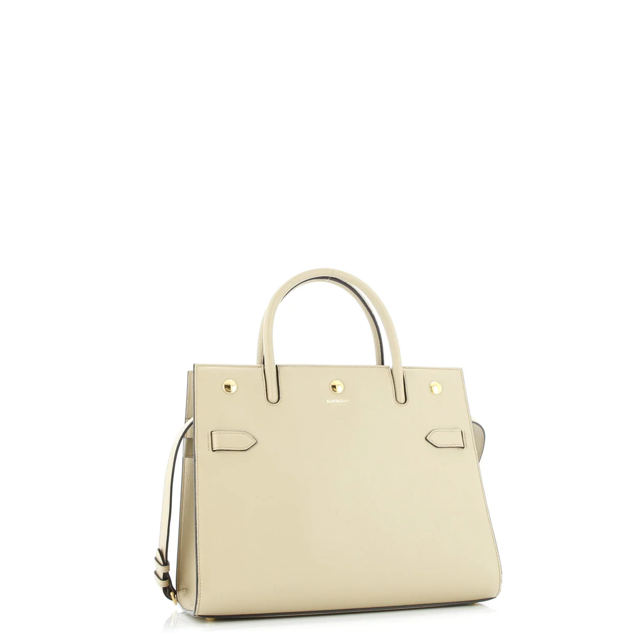 Title Two Handle Tote Leather Small - Deep Luxury