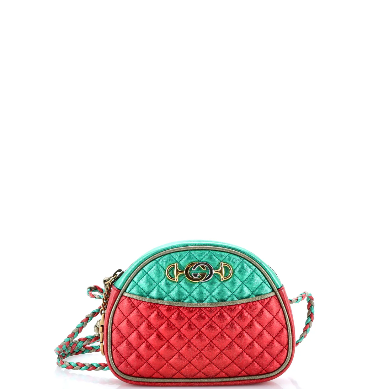 Trapuntata Camera Shoulder Bag Quilted Laminated Leather Mini - Deep Luxury