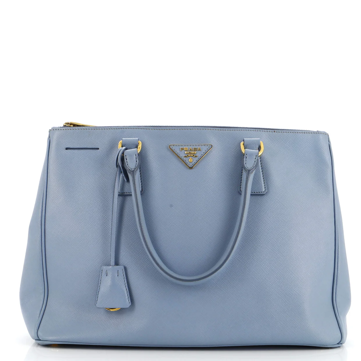 Double Zip Lux Tote Saffiano Leather Medium - Deep Luxury