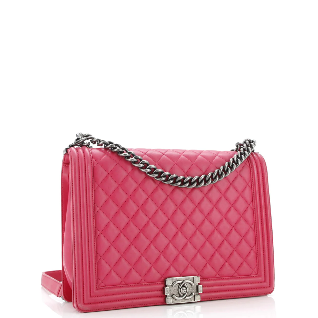 Boy Flap Bag Quilted Calfskin Large - Deep Luxury