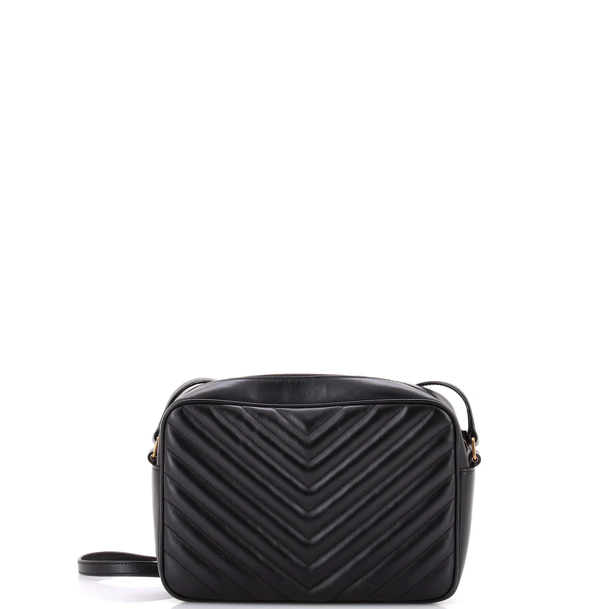 Lou Camera Bag Matelasse Chevron Leather Small - Deep Luxury