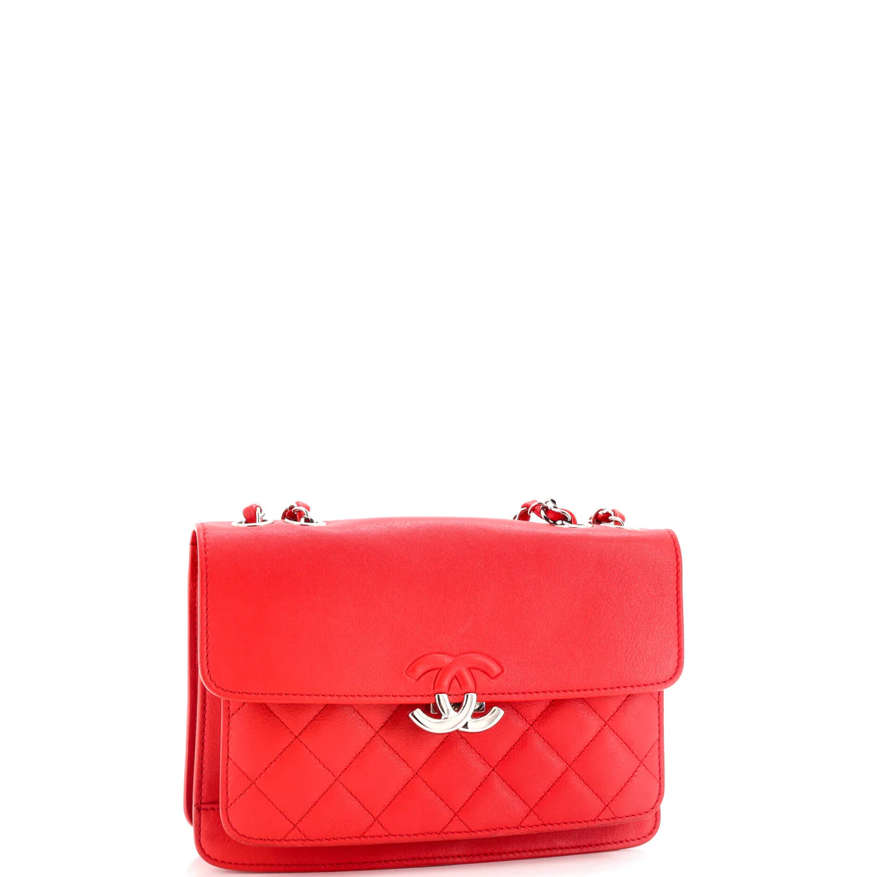 CC Box Flap Bag Quilted Calfskin Small - Deep Luxury