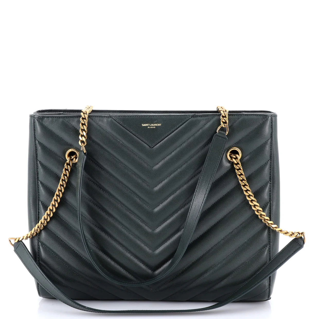 Tribeca Shopping Tote Matelasse Chevron Leather Medium - Deep Luxury