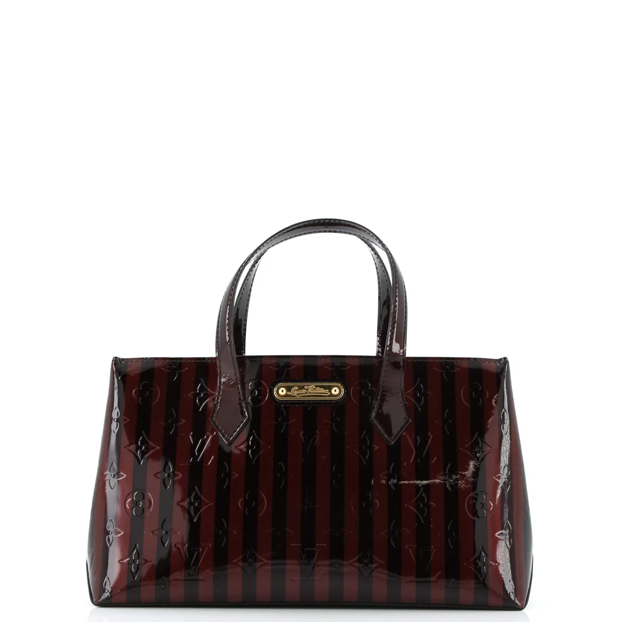 Wilshire Handbag Limited Edition Monogram Vernis Rayures PM - Deep Luxury