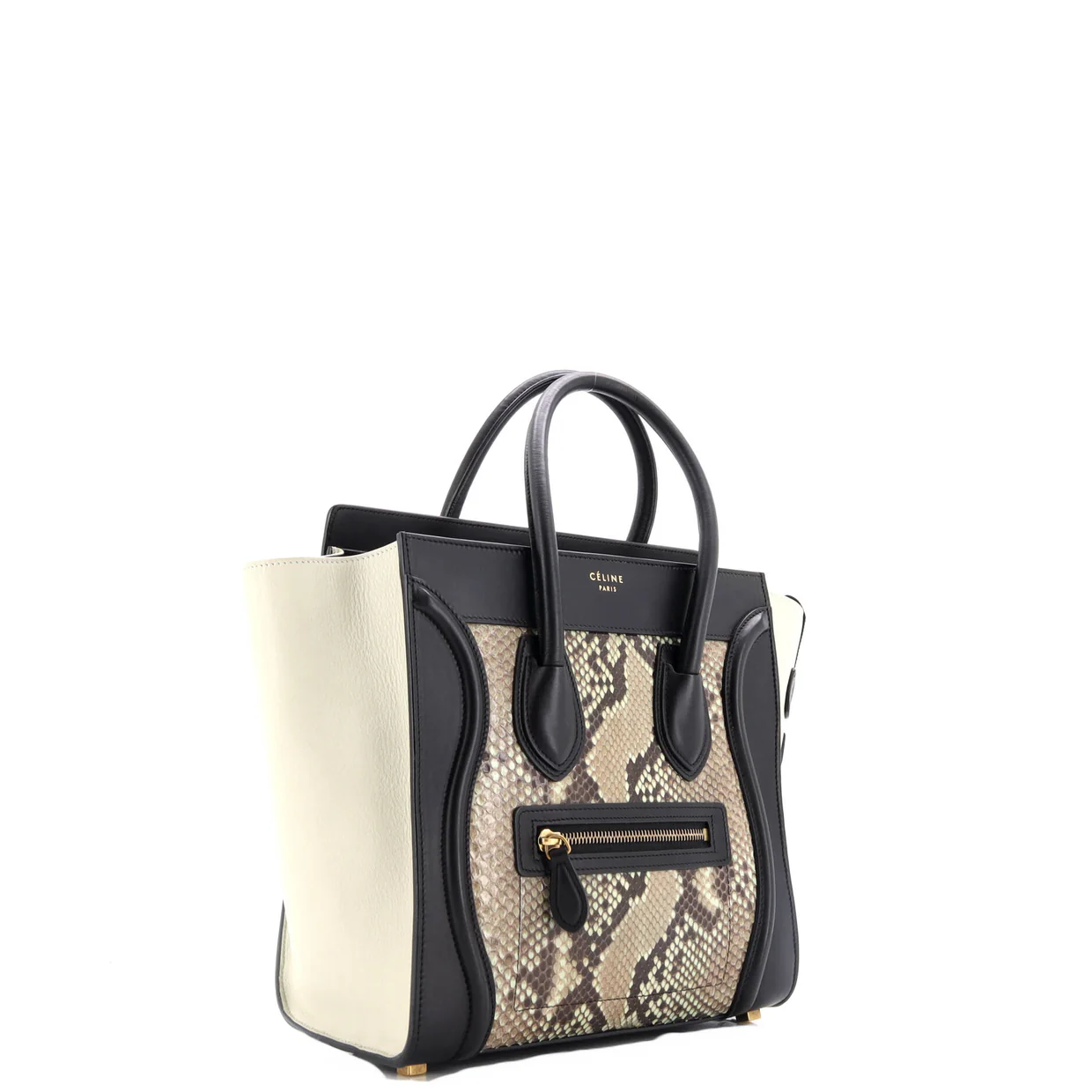 Luggage Bag Python and Leather Micro - Deep Luxury