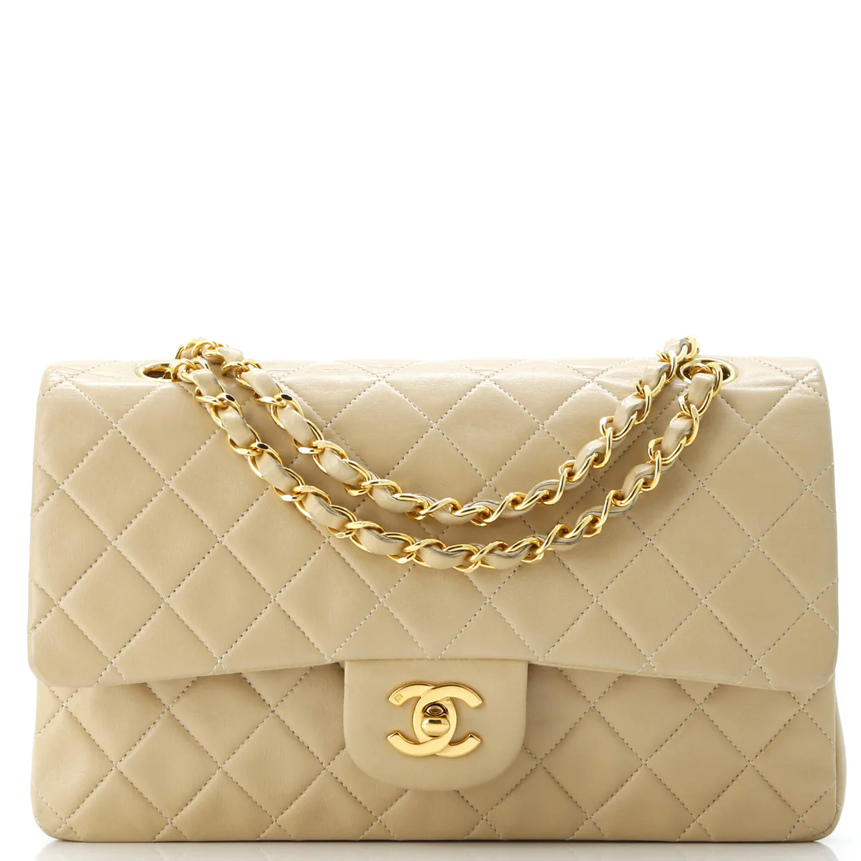Vintage Classic Double Flap Bag Quilted Lambskin Medium - Deep Luxury