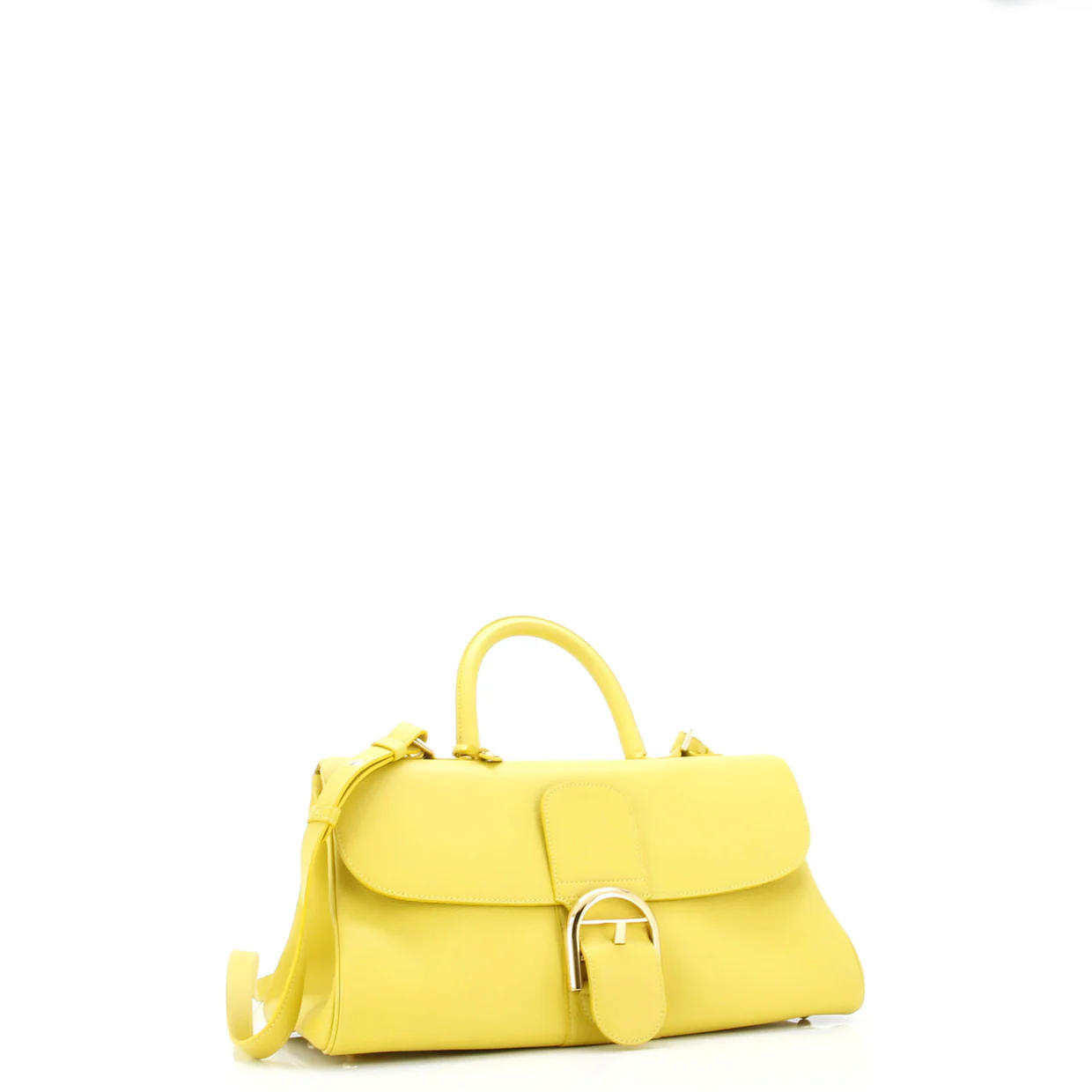East West Brillant Top Handle Bag Leather Small - Deep Luxury