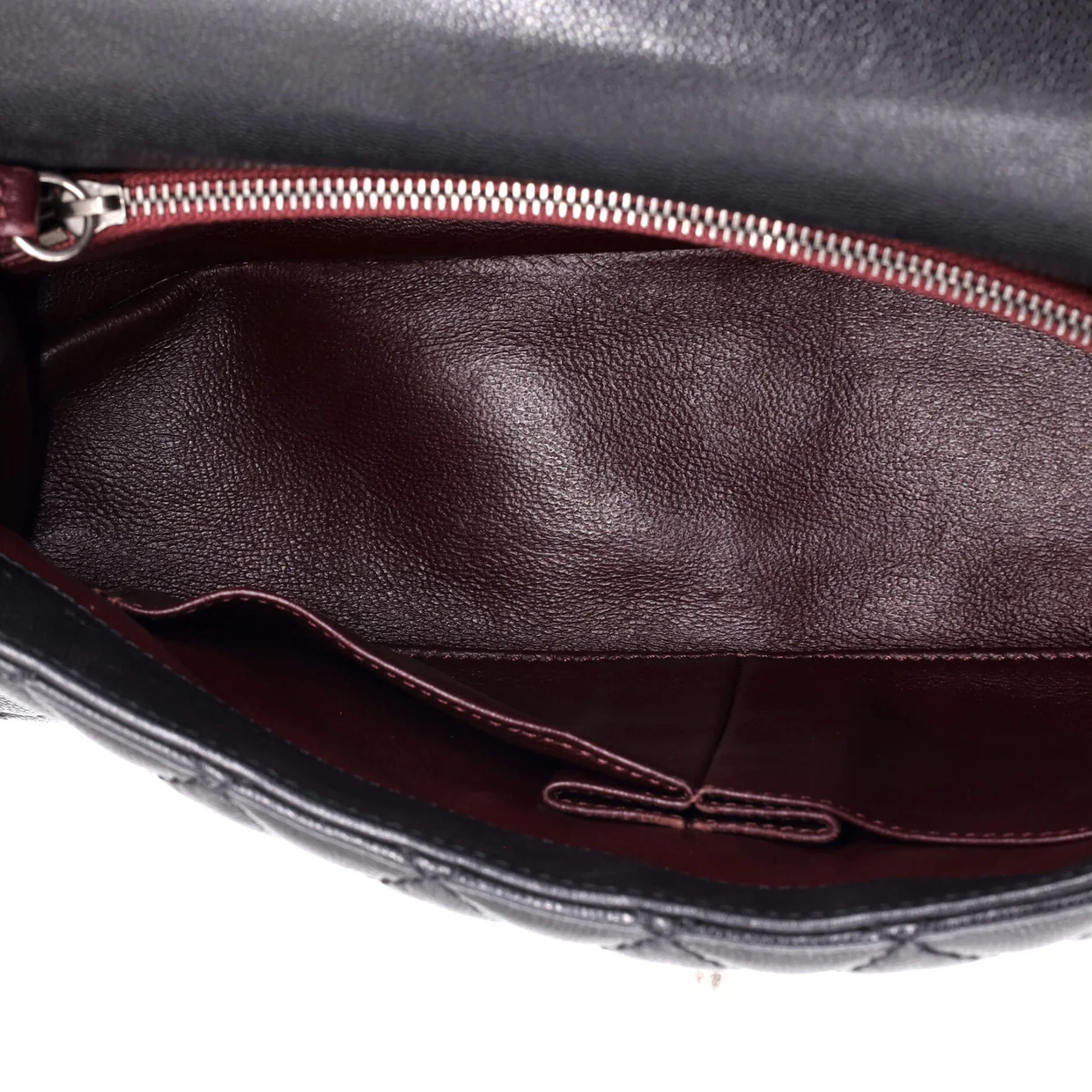 Coco Top Handle Bag Quilted Caviar with Lizard Small - Deep Luxury