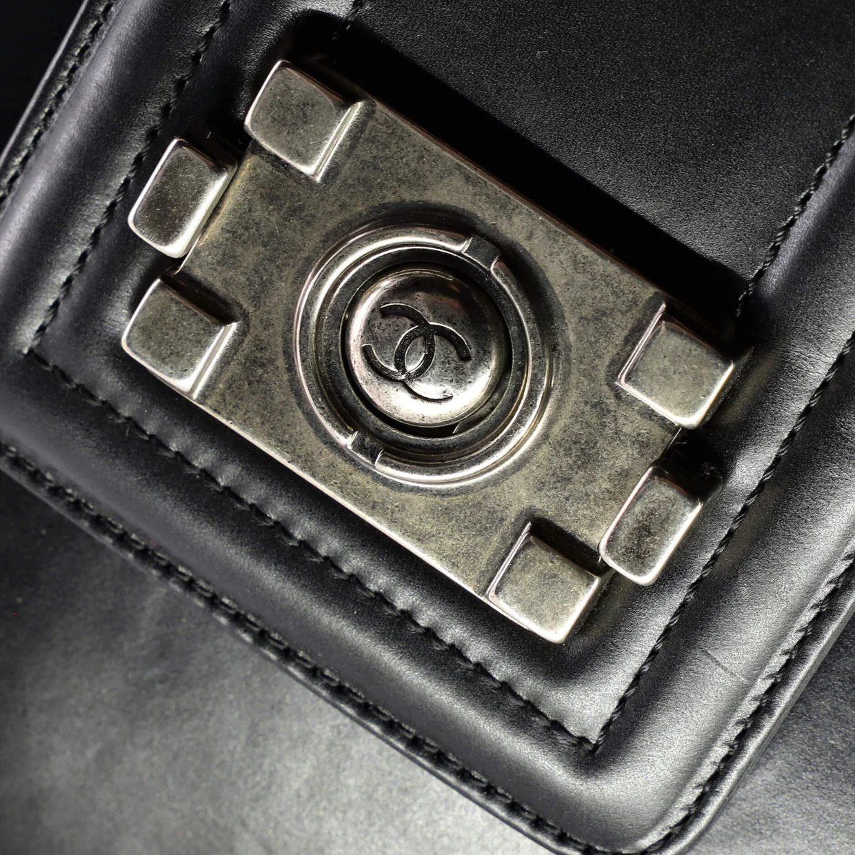 Boy Tote Glazed Calfskin Small - Deep Luxury