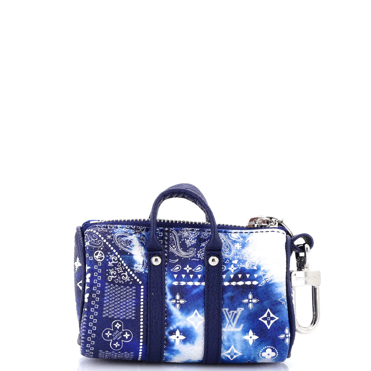 Mini Keepall Bag Charm And Key Holder Limited Edition Monogram Bandana Leather - Deep Luxury