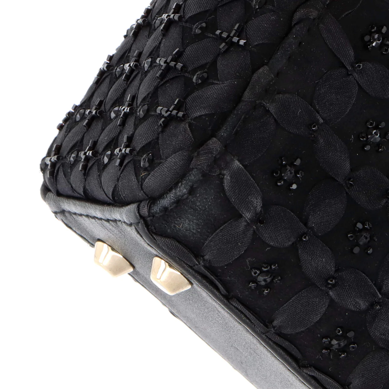 Lady Dior Chain Bag Embellished Satin Mini - Deep Luxury