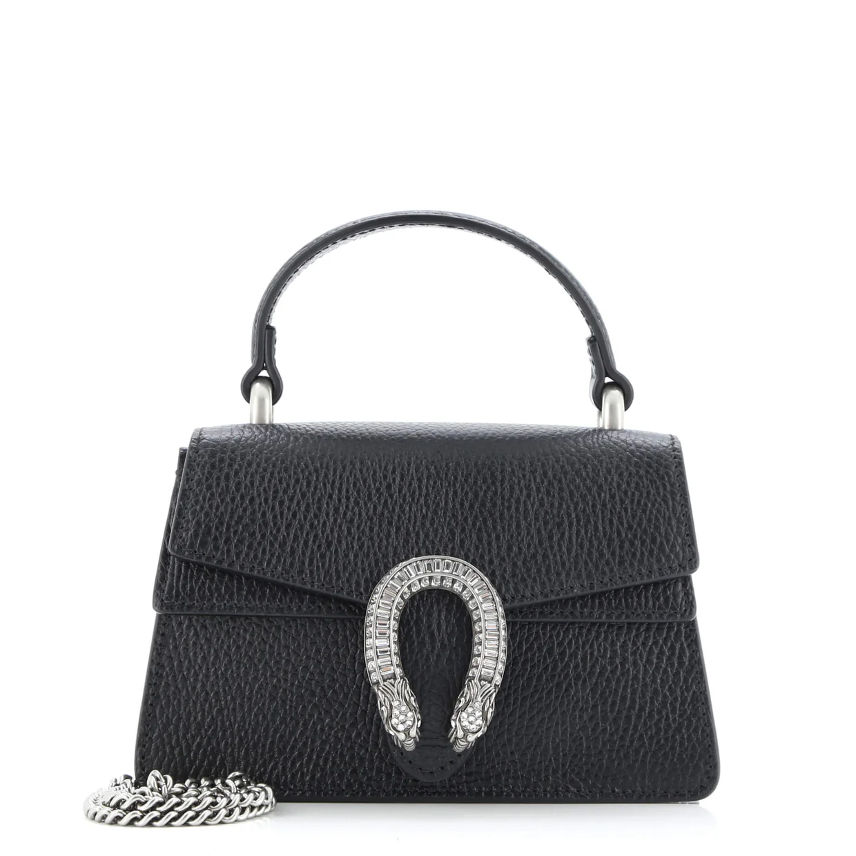 Dionysus Top Handle Bag Leather with Crystals Mini - Deep Luxury