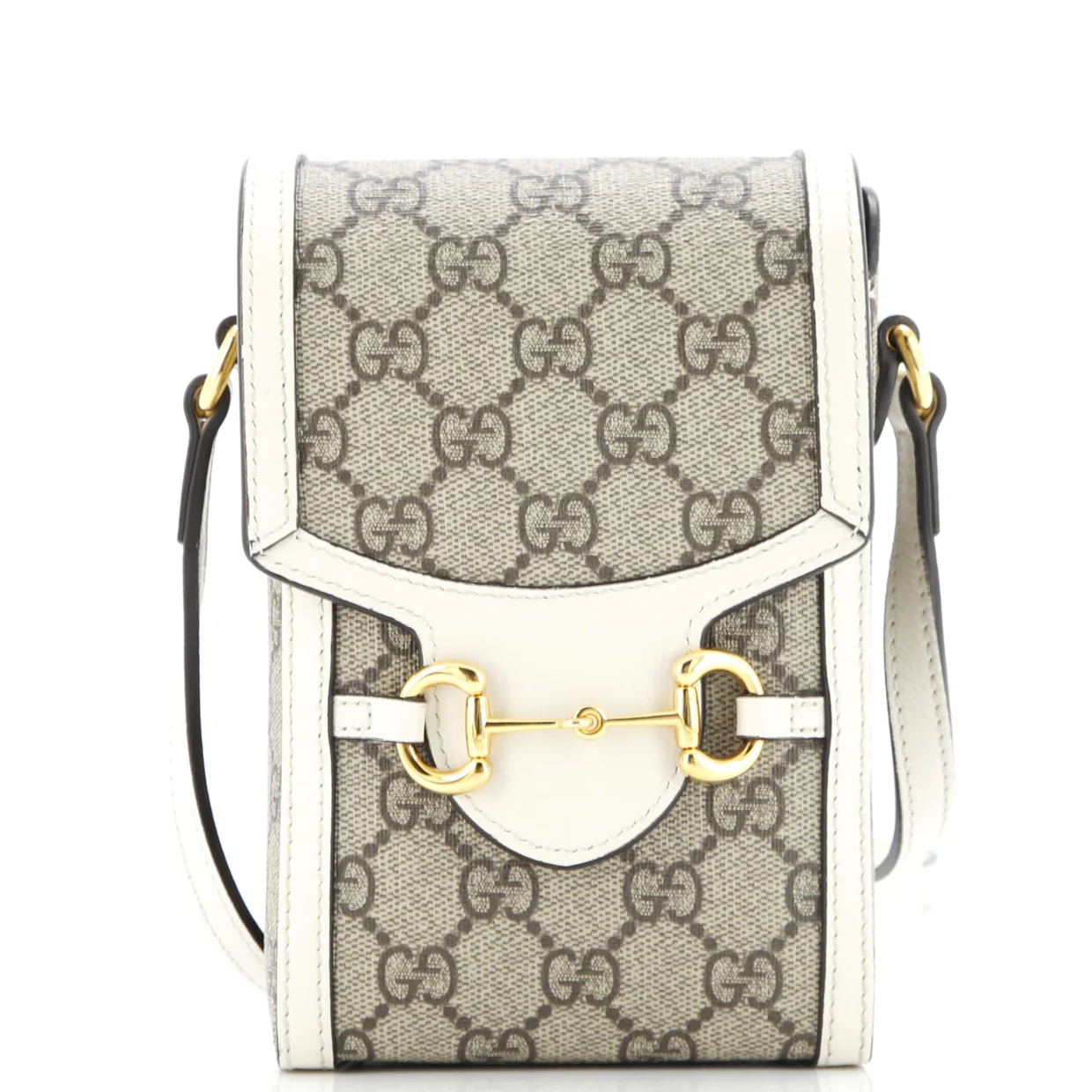 Horsebit 1955 Crossbody Bag GG Coated Canvas with Leather Mini - Deep Luxury