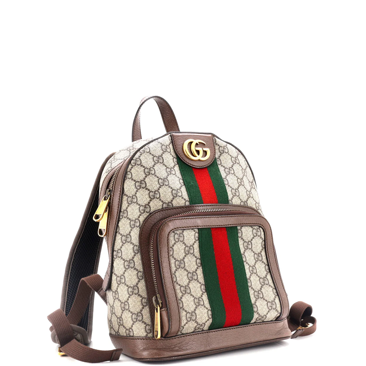 Ophidia Backpack GG Coated Canvas and Leather Small - Deep Luxury