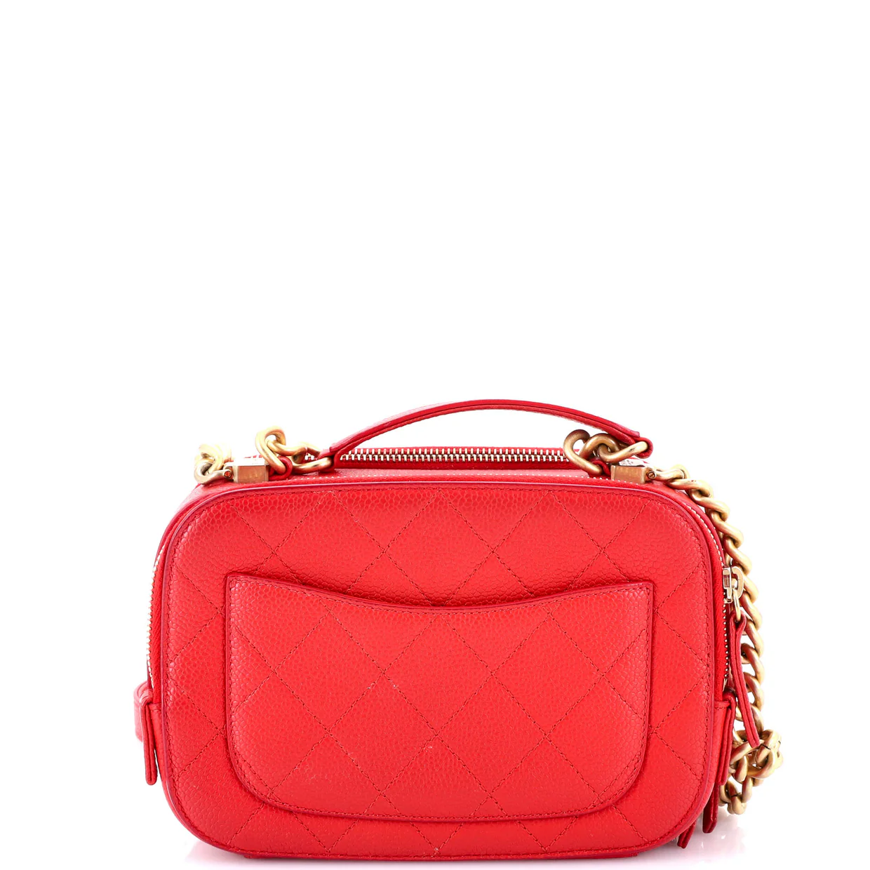 CC Top Handle Camera Bag Quilted Caviar Small - Deep Luxury