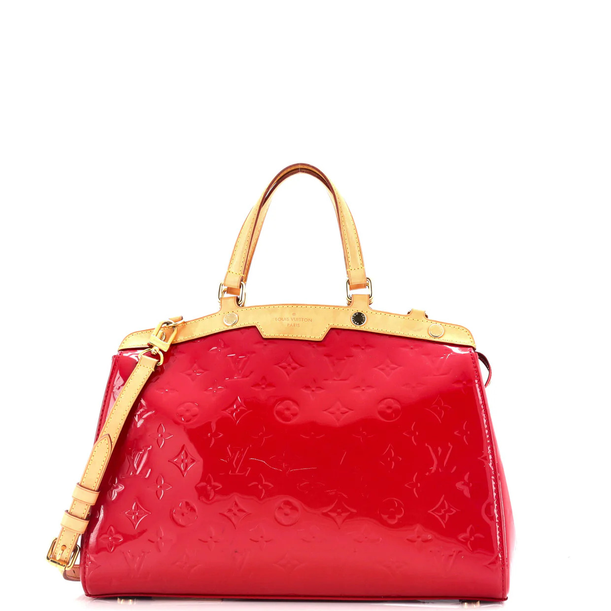 Brea Handbag Monogram Vernis MM - Deep Luxury