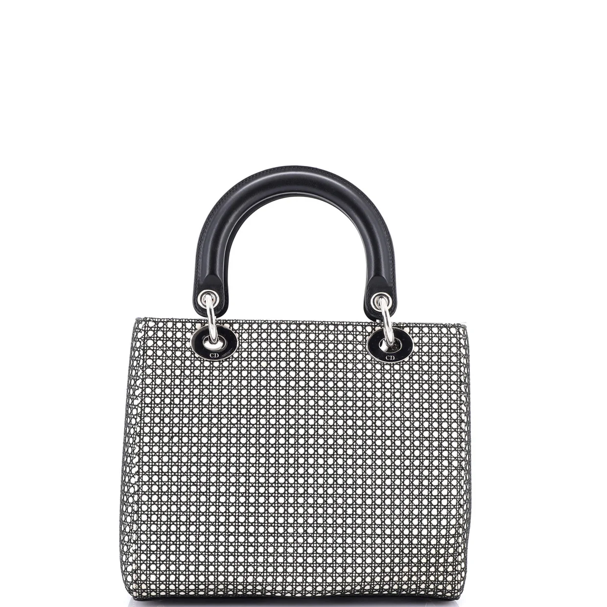 Lady Dior Bag Patch Embellished Micro Cannage Calfskin Medium - Deep Luxury