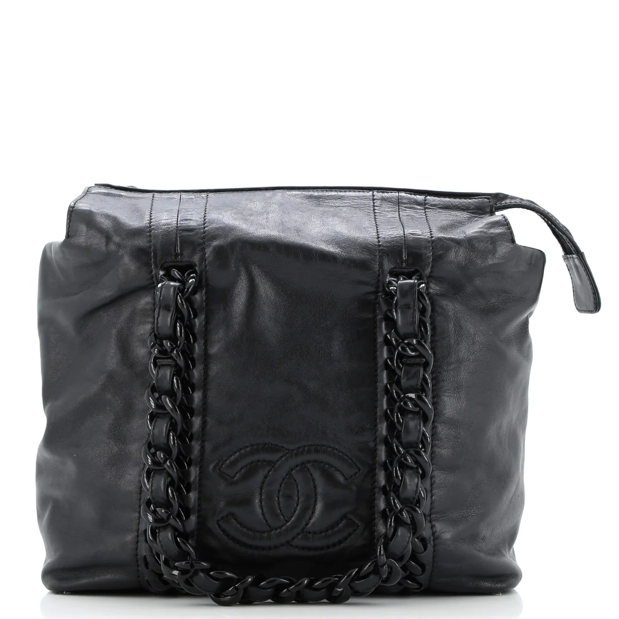 Resin Modern Chain Tote Calfskin - Deep Luxury