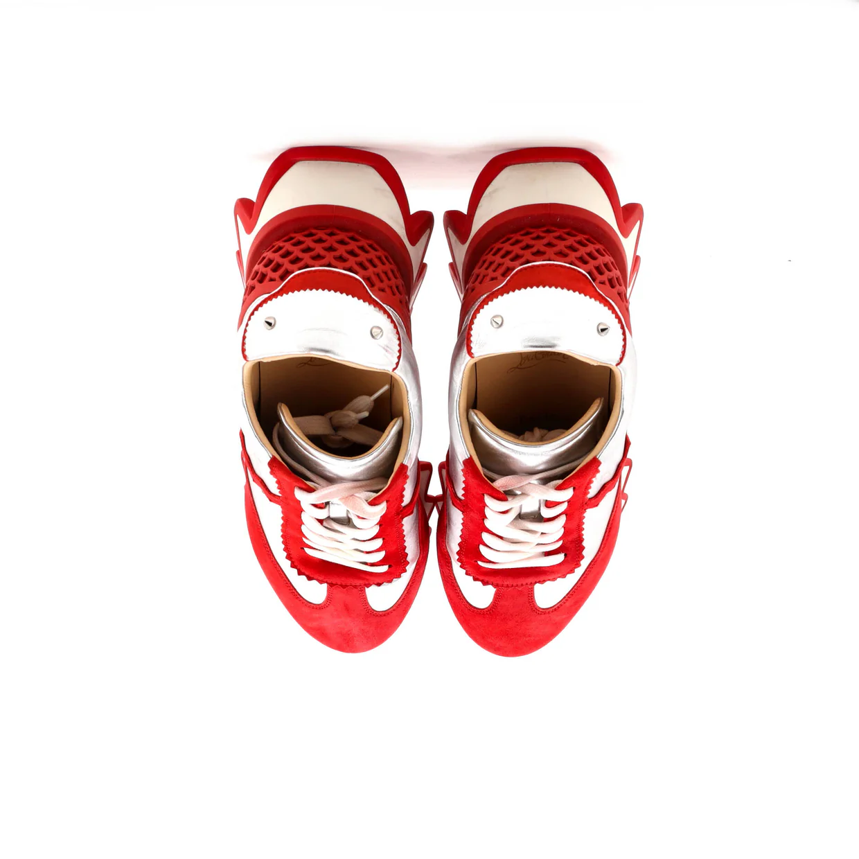 Loubishark Sneakers Leather and Suede - Deep Luxury