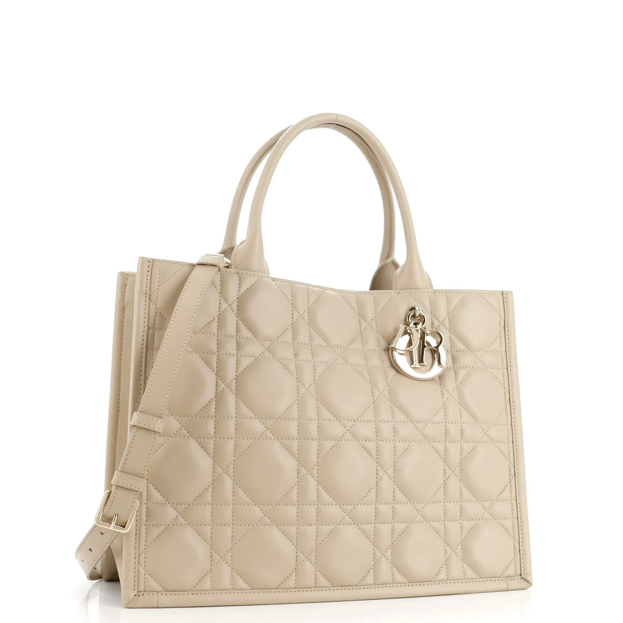 Book Tote Cannage Quilt Lambskin Medium - Deep Luxury