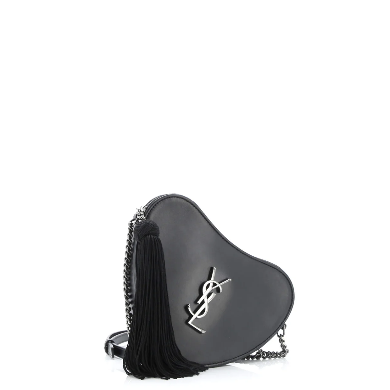 Love Heart Tassel Chain Bag Leather Small - Deep Luxury