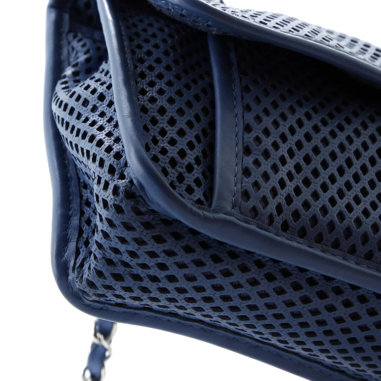 Up In The Air Flap Bag Perforated Leather Medium - Deep Luxury